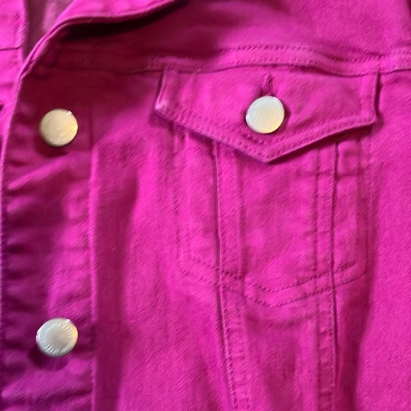 Coldwater Creek Purple Jean Jacket Bold Denim Style - Picture 5 of 6